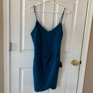 NWT LULUS XL dark teal mini dress